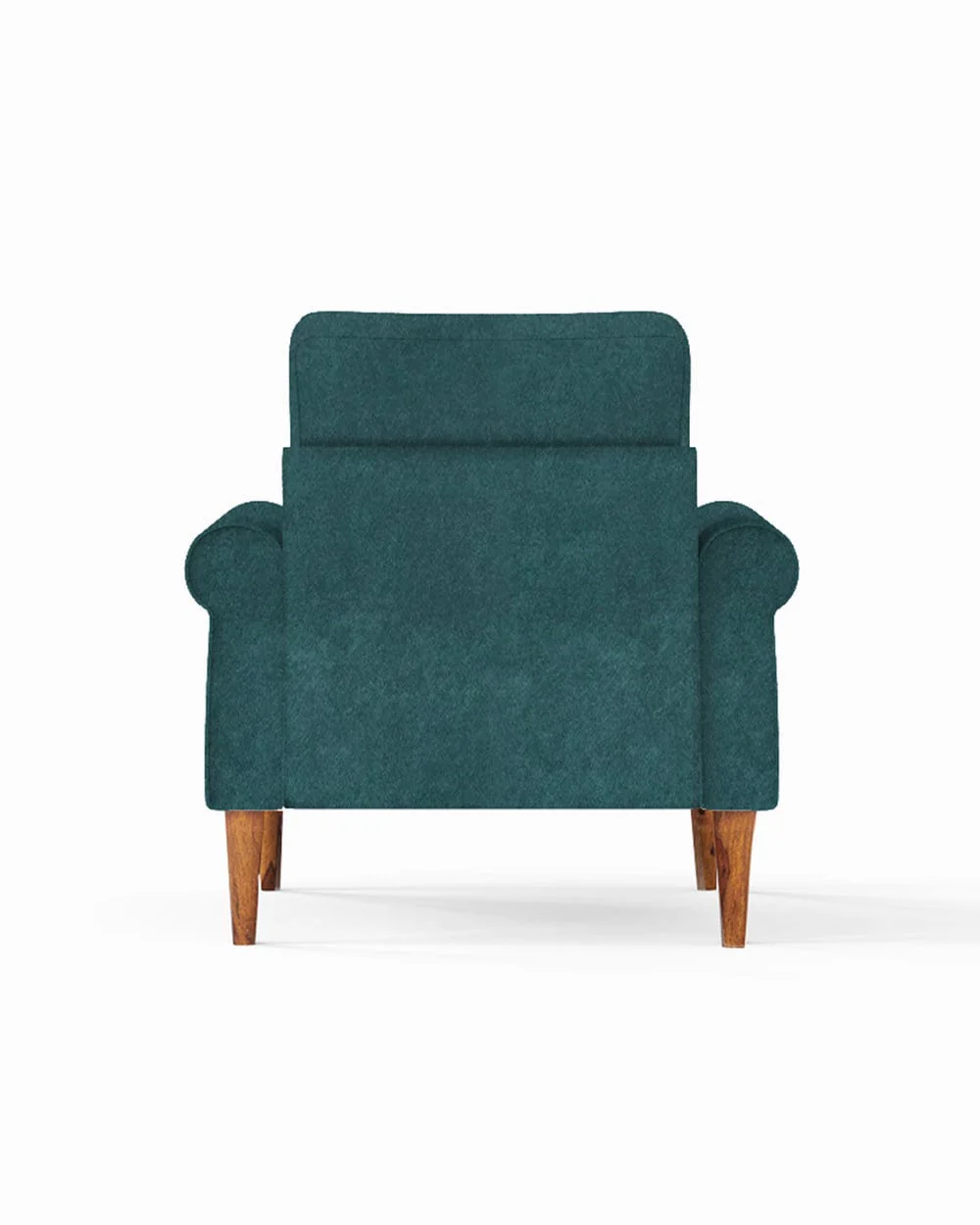 Colonial Couch Single Seater Green Velvet Dark Green - Image 4