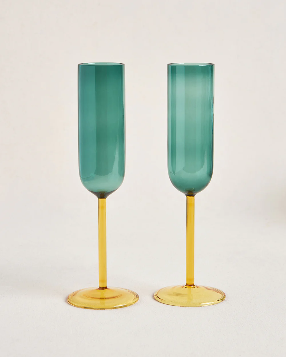 Cove Flute Glass Gift Set - Set of 2 | 270 ml | Summer Serenade - Image 2