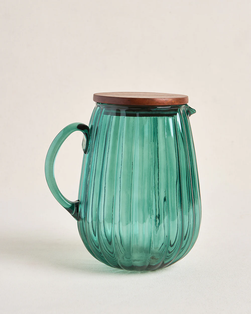 Cove Glass Pitcher with Lid, 2250ml| Summer Serenade - Image 2