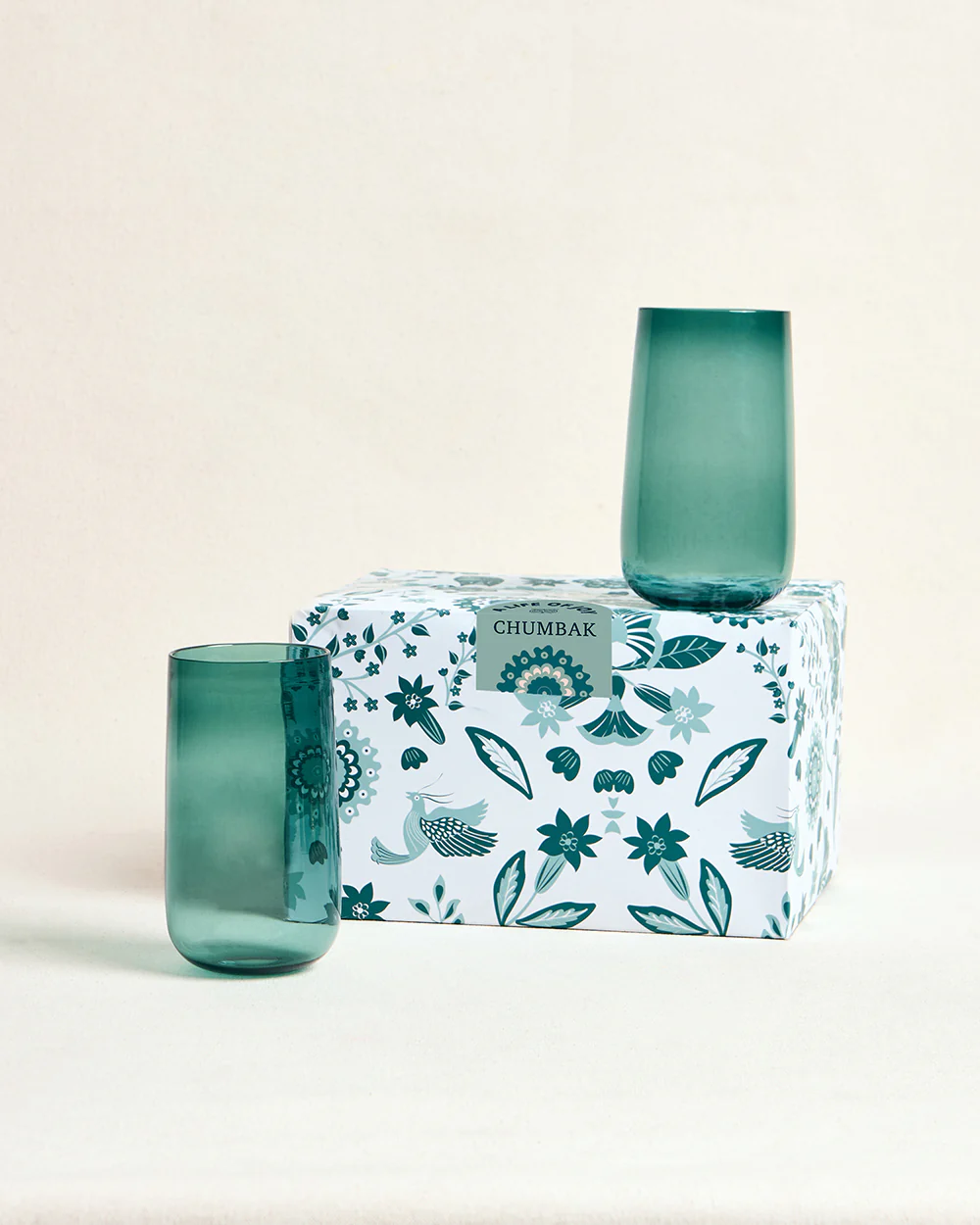 Cove Glass Tumblers Gift Set - Set of 2 | 580 ml | Summer Serenade - Image 3