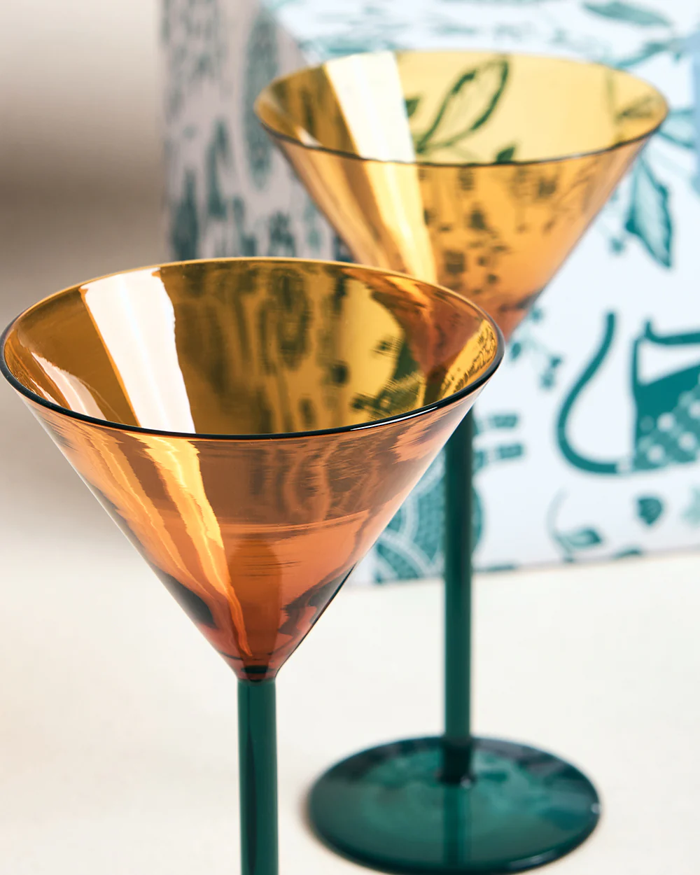 Cove Martini Glass Gift Set - Set of 2 |  160 ml| Summer Serenade - Image 6