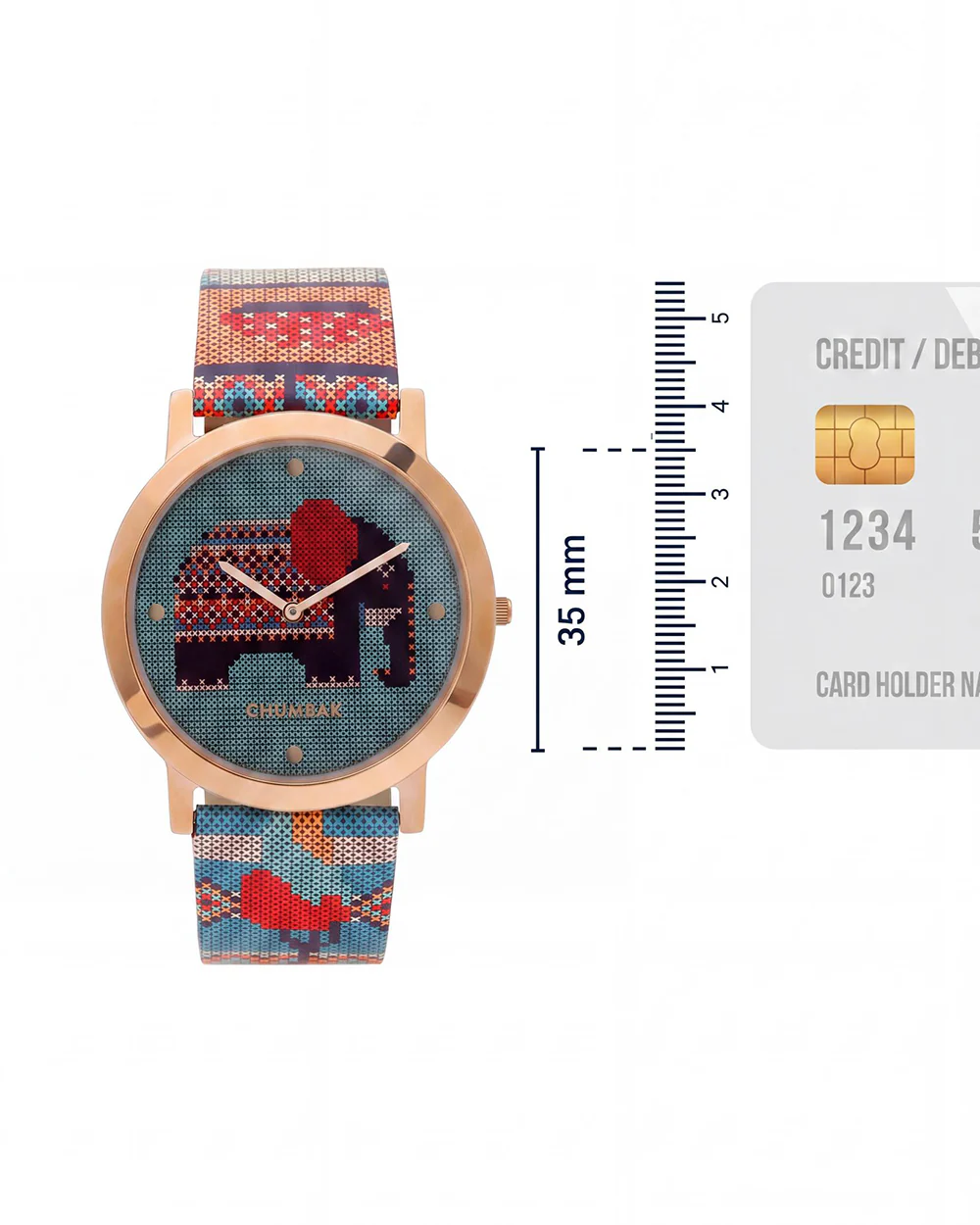 TEAL by Chumbak Tribal Elephant Aztec Watch - Image 5