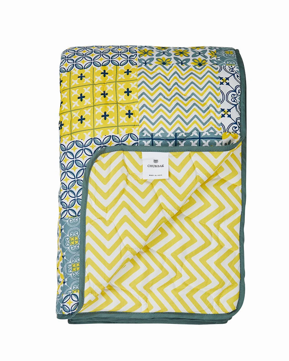 Egypt Patchwork Yellow Comforter- Double Bed - Image 5
