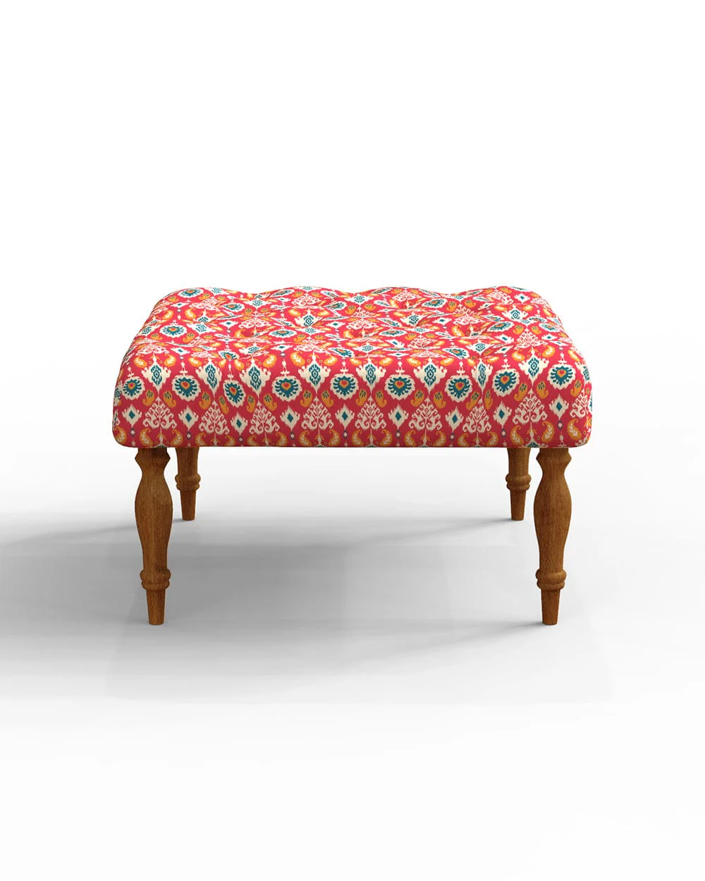 English Ottoman - Red Ikkat - Image 2