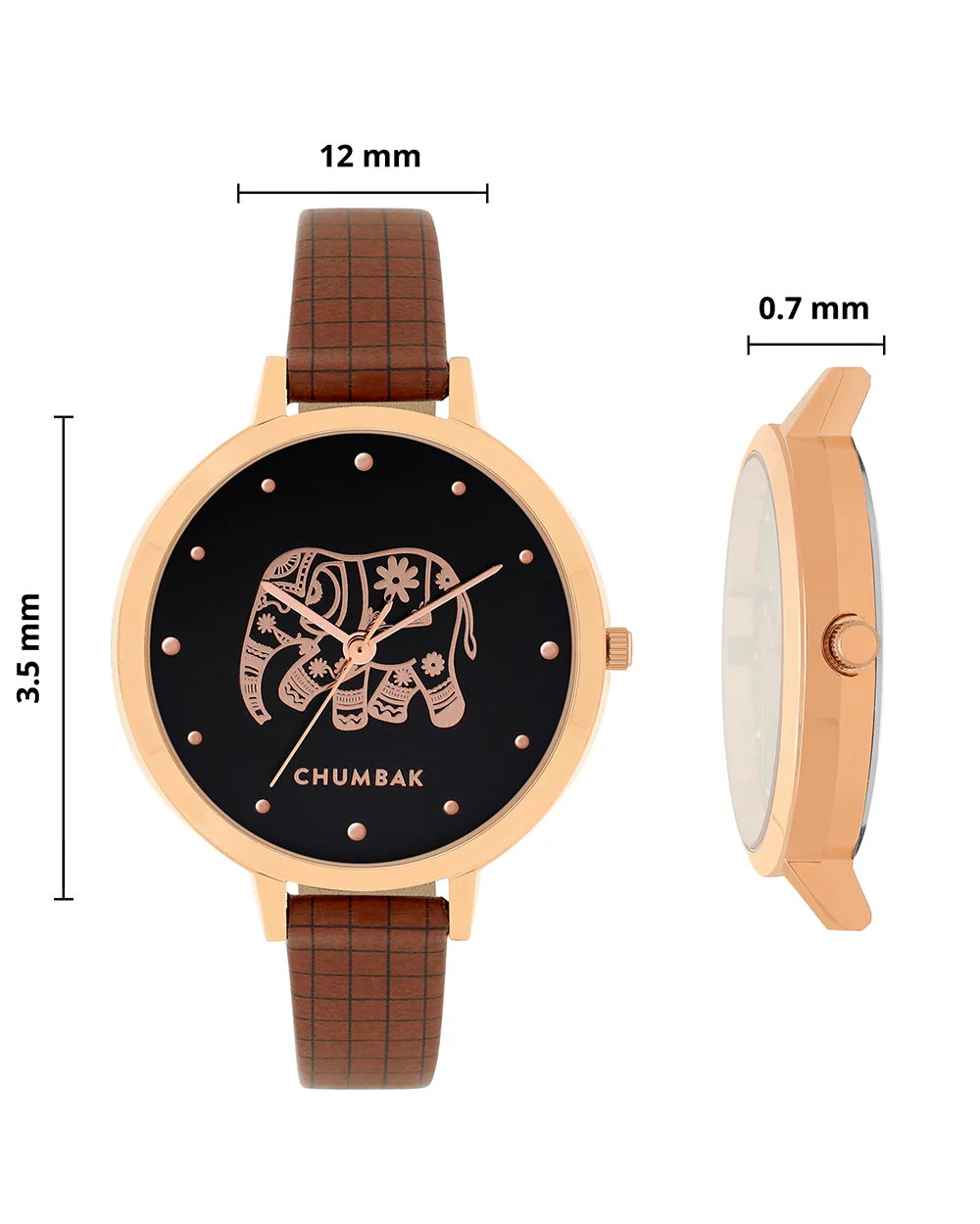 Fantastical Elephant Printed Wrist Watch With Bracelet Set - Image 7