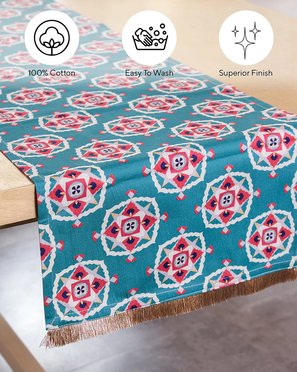 Festival Flair Table Runner - Blue - Image 4