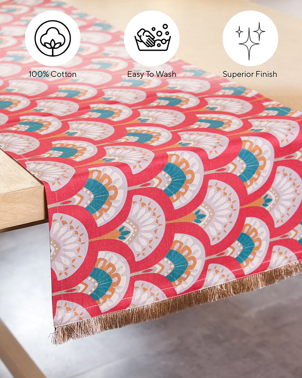 Festival Flair Table Runner - Red - Image 4
