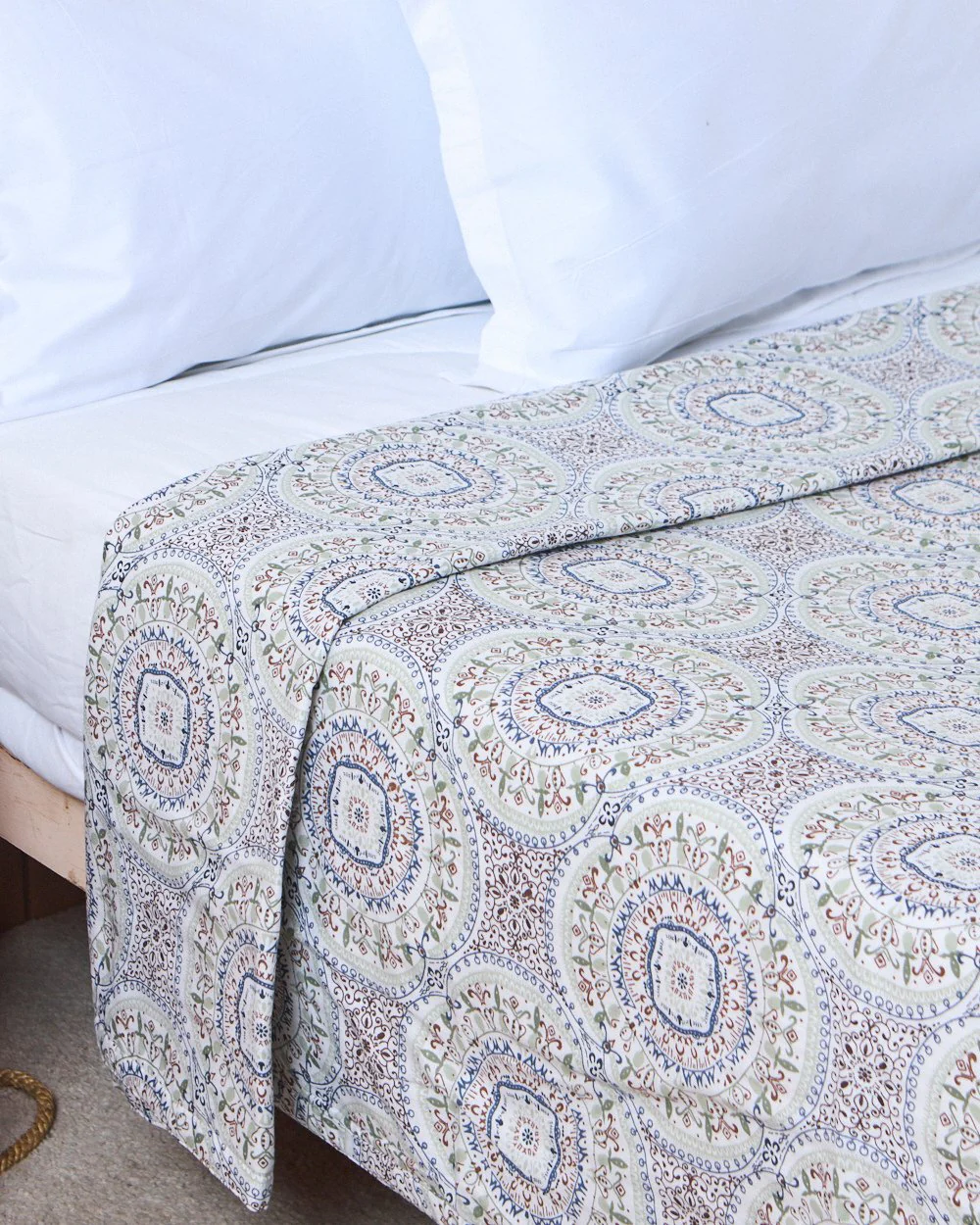 Floral Green Reversible Dohar - Double Bed 280TC - Image 2