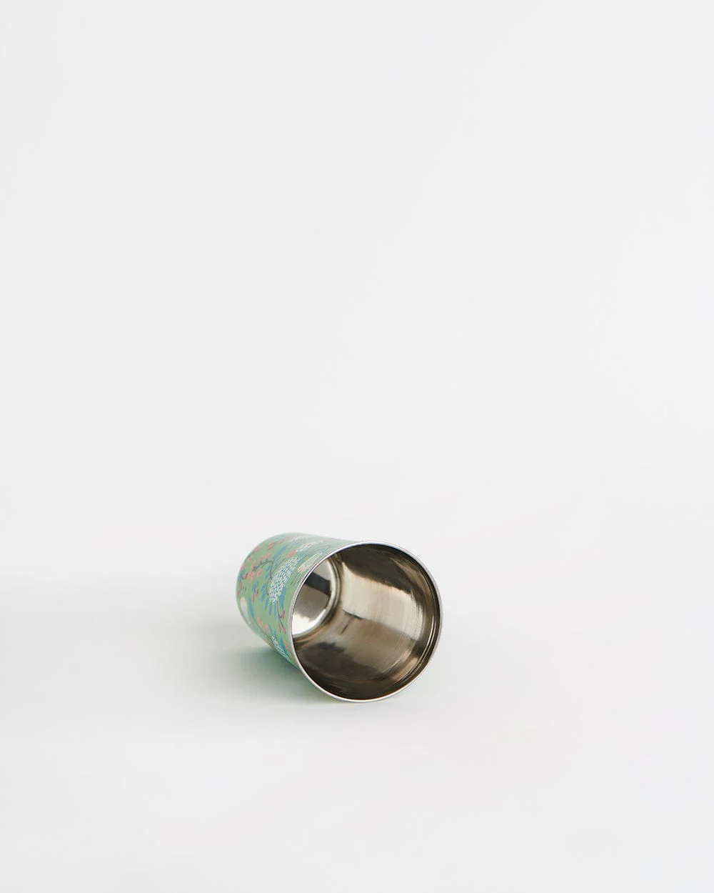 Green Floral Steel Tumbler Large - Image 3