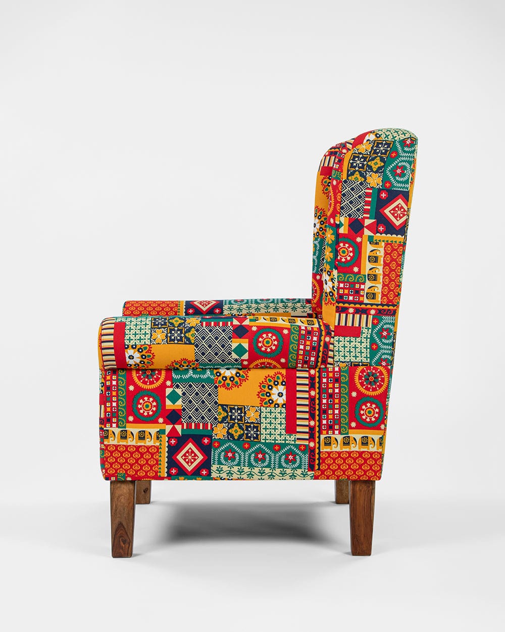 The Begum Wing Chair -Floral Swirls - Image 5