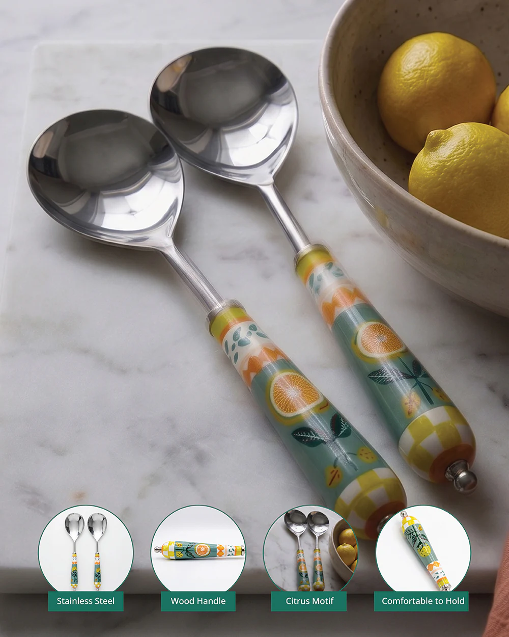 Florentine Cutlery, Set of 2| Citrus Zest - Image 2