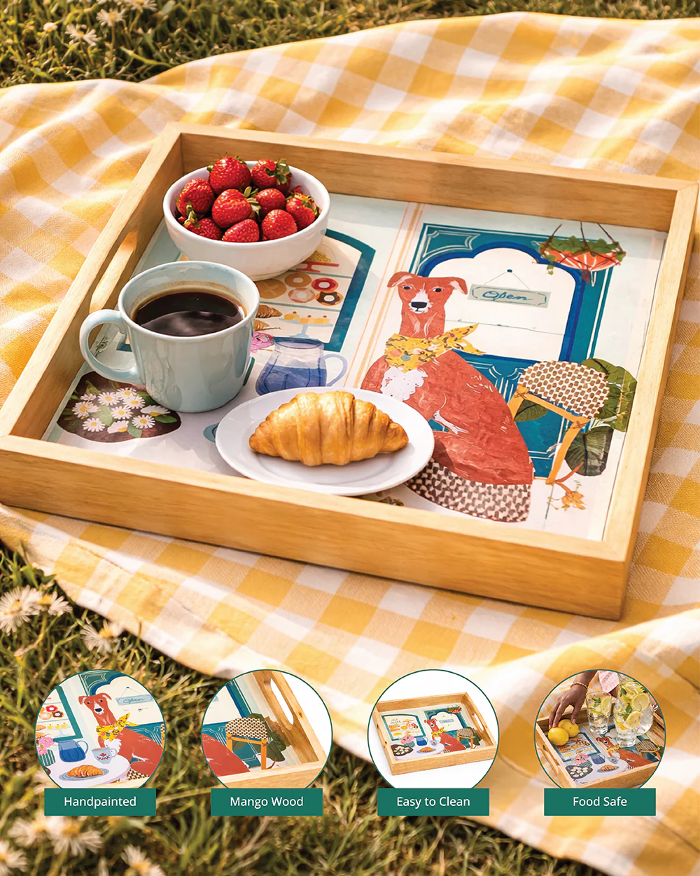 Florentine Hound Wooden Tray | Citrus Zest - Image 2