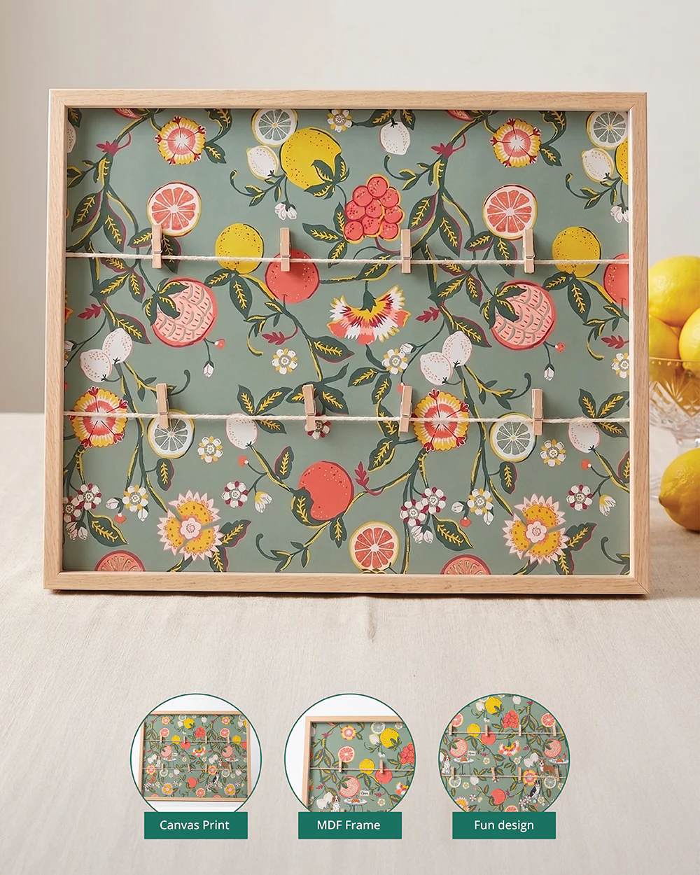 Florentine Memo Board, 40x50cm| Citrus Zest - Image 2