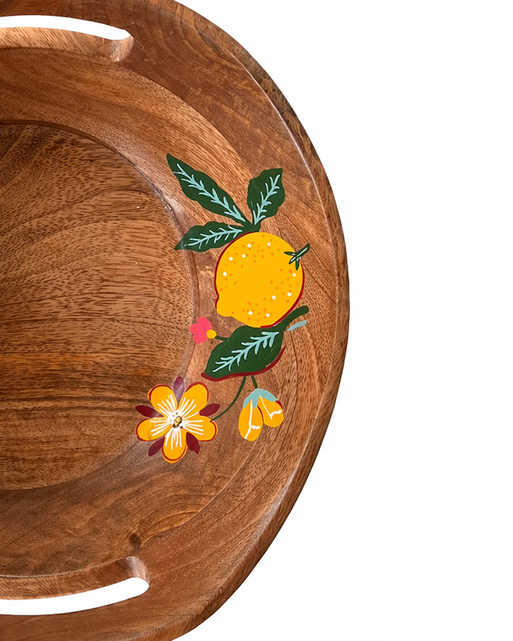 Florentine Wooden  Serving Bowl, 9"| Citrus Zest - Image 7