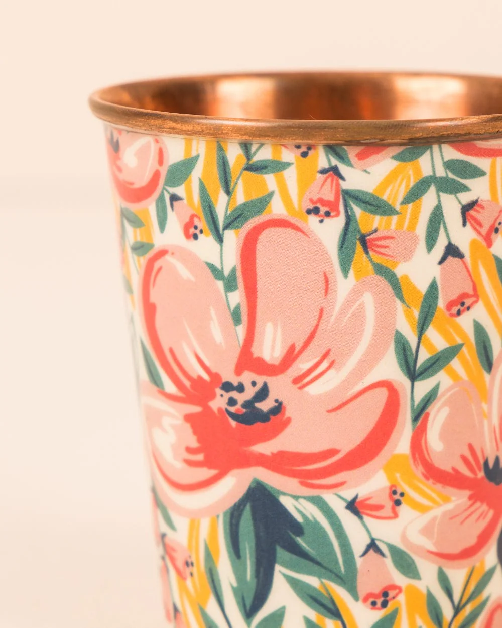Tropical Lilies Copper Tumbler - Small - Image 3