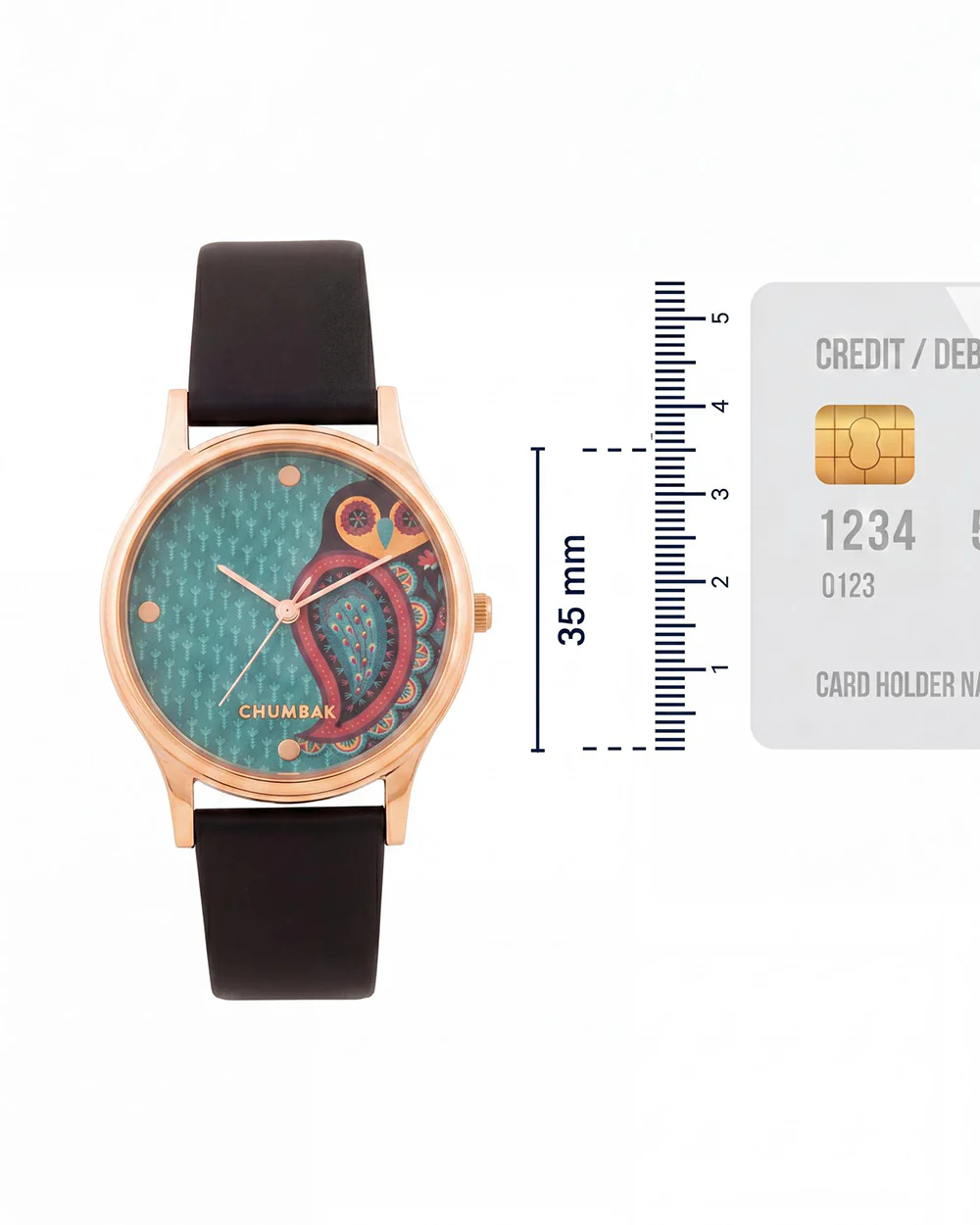 TEAL by Chumbak Folksy Owl Wrist Watch - Image 5