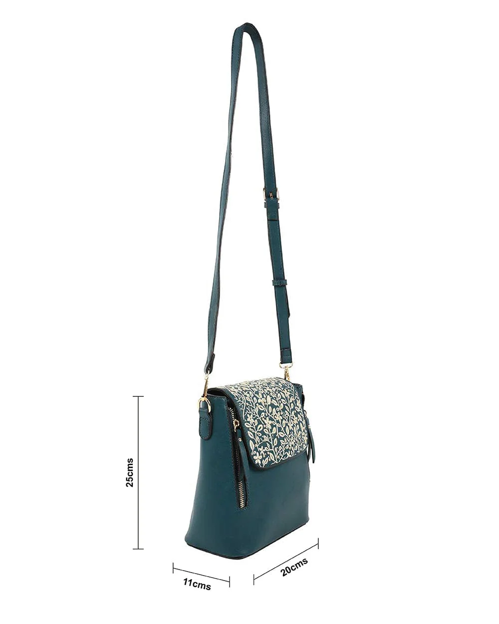 Forest Flowers Embroidered Sling Bag - Image 5