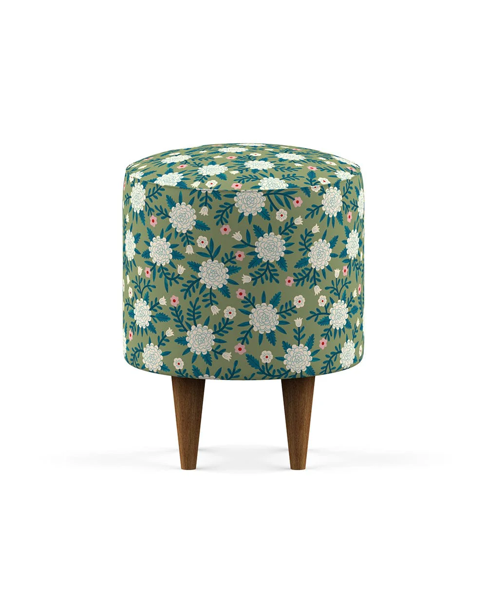 French Pouffe - Spring Marigold Green - Image 2