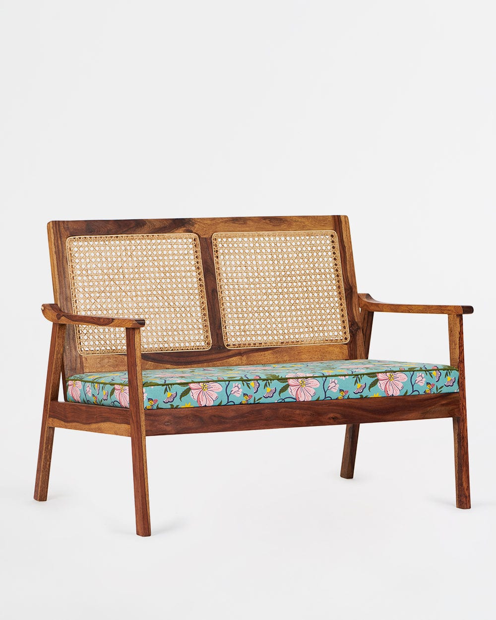 French Rattan Loveseat-2 seater,Spring Bloom - Image 3