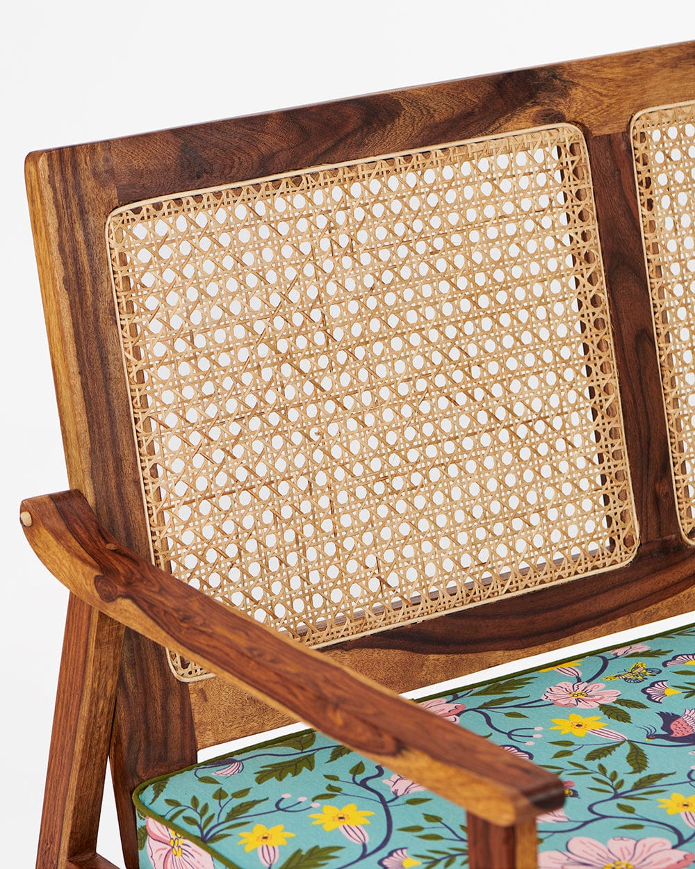 French Rattan Loveseat-2 seater,Spring Bloom - Image 6