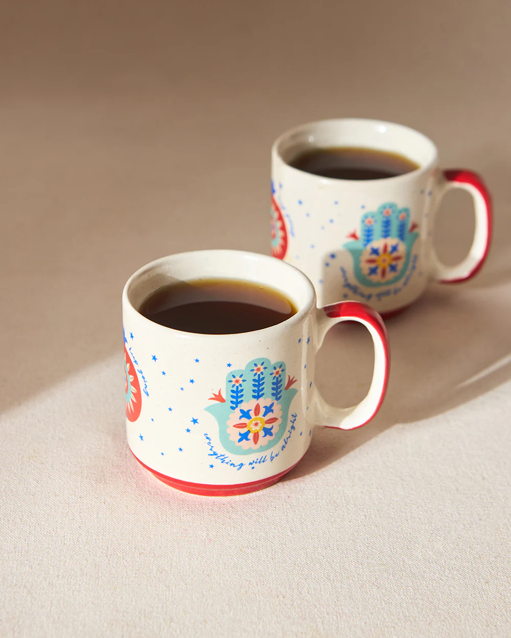 Hamsa Mugs Duo , Gift Set of 2 | Comes in a Gift Box - Image 10