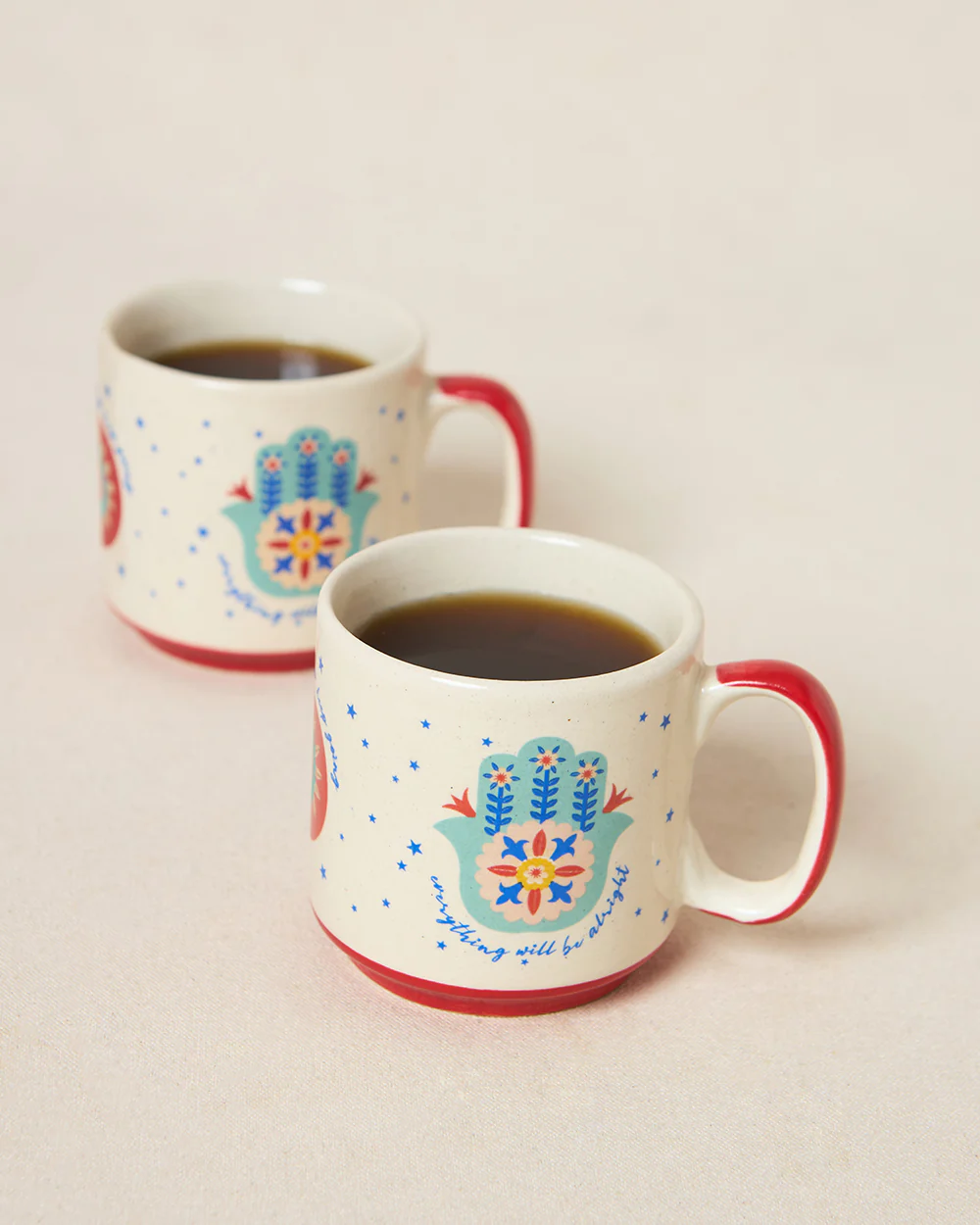 Hamsa Mugs Duo , Gift Set of 2 | Comes in a Gift Box - Image 3