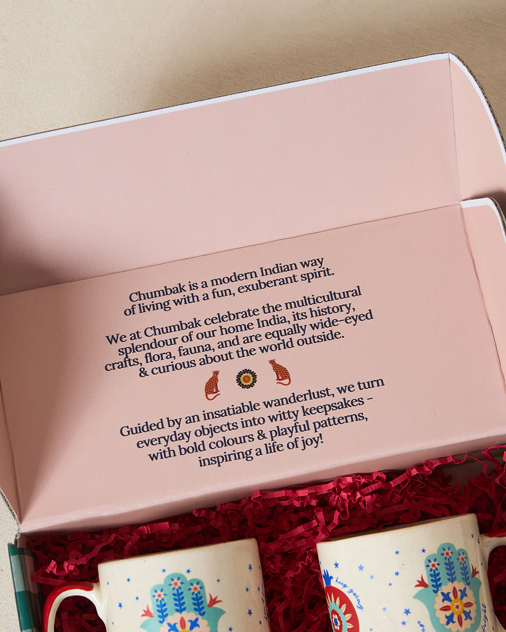 Hamsa Mugs Duo , Gift Set of 2 | Comes in a Gift Box - Image 8