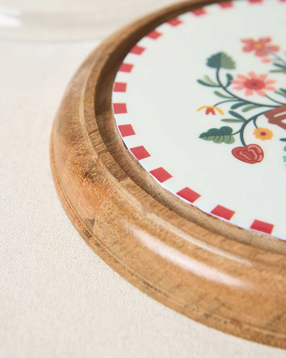 Hangul Wooden Cake Cloche, 8" dia | Kashmir Trails - Image 7