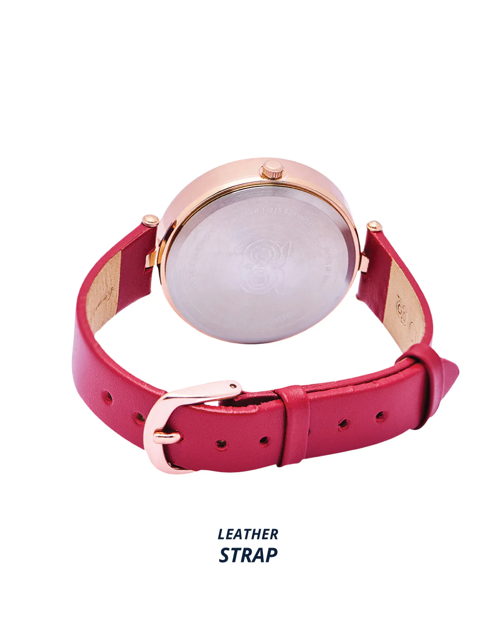 Hoot Leather Strap Watch | Maroon Strap - Image 4