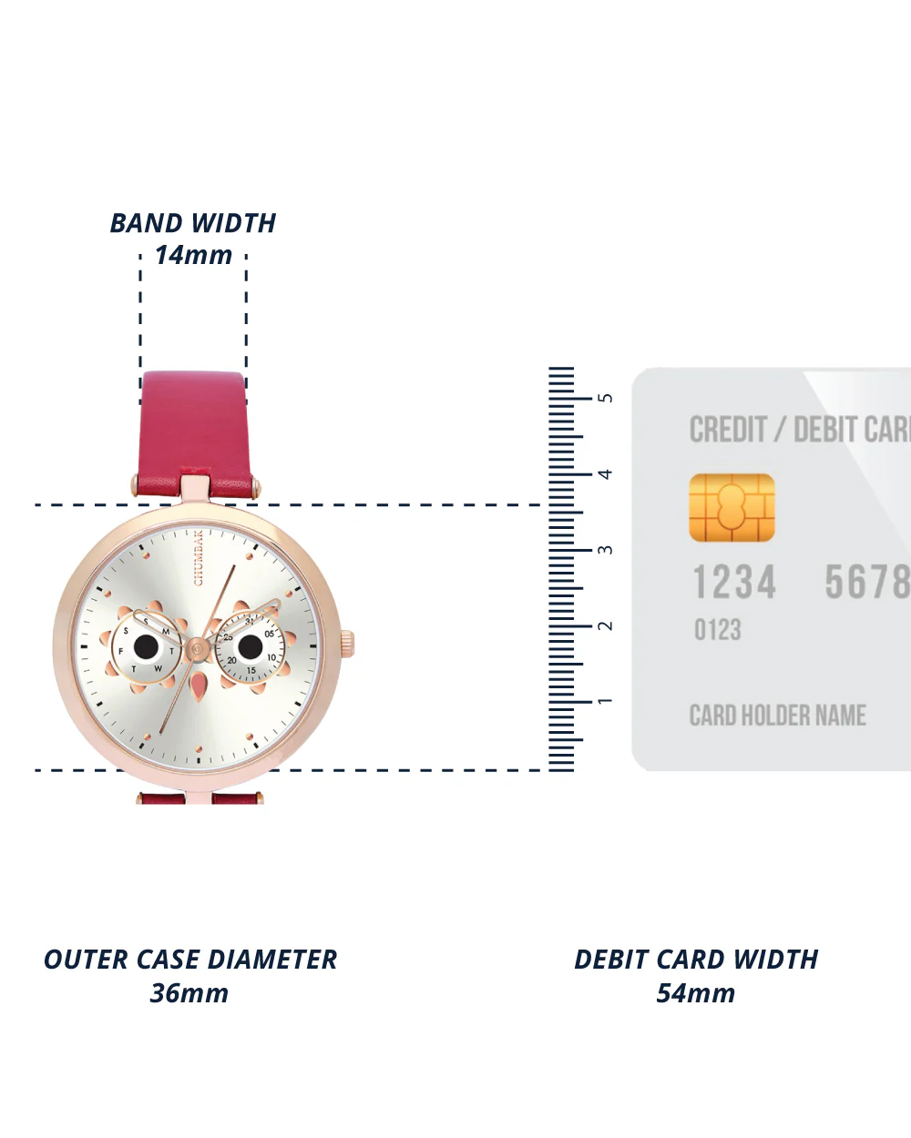 Hoot Leather Strap Watch | Maroon Strap - Image 5