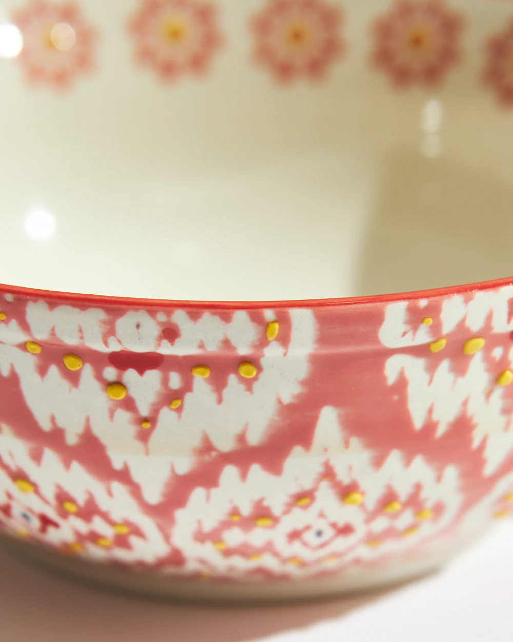 Ikat Fusion Dessert Bowl | Red - Image 6