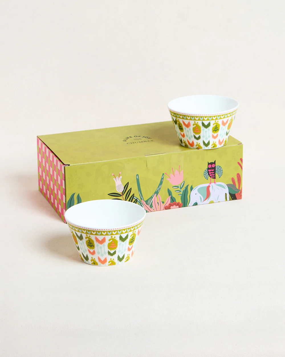 Ikat Paisley Bowls Gift - Set of 2| Summer Serenade - Image 3