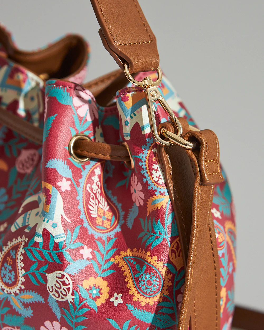 India Boho Bucket Bag - Image 6