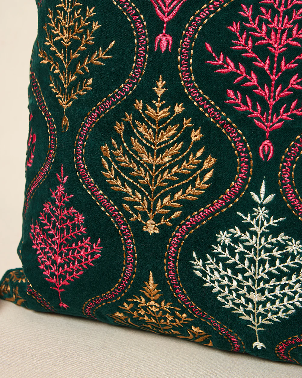 Jaal Cushion Cover, 16" | Palace Memoirs - Image 3