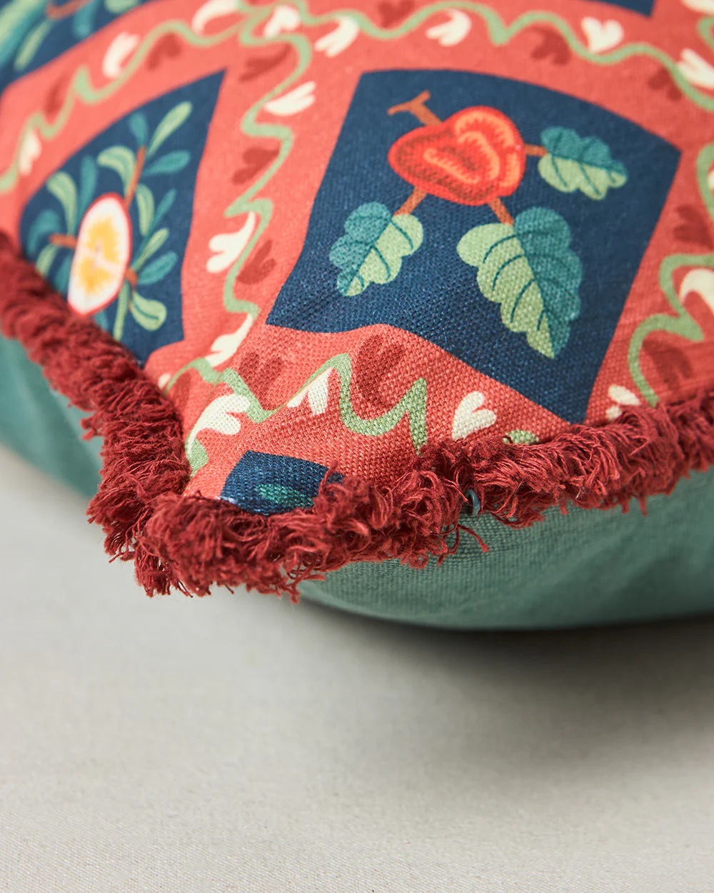 Jaali Cushion Cover, 16" | Kashmir Trails - Image 9