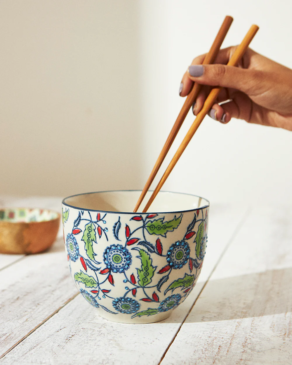 Jaipur backyard Bowl & Chopsticks SetÂ
