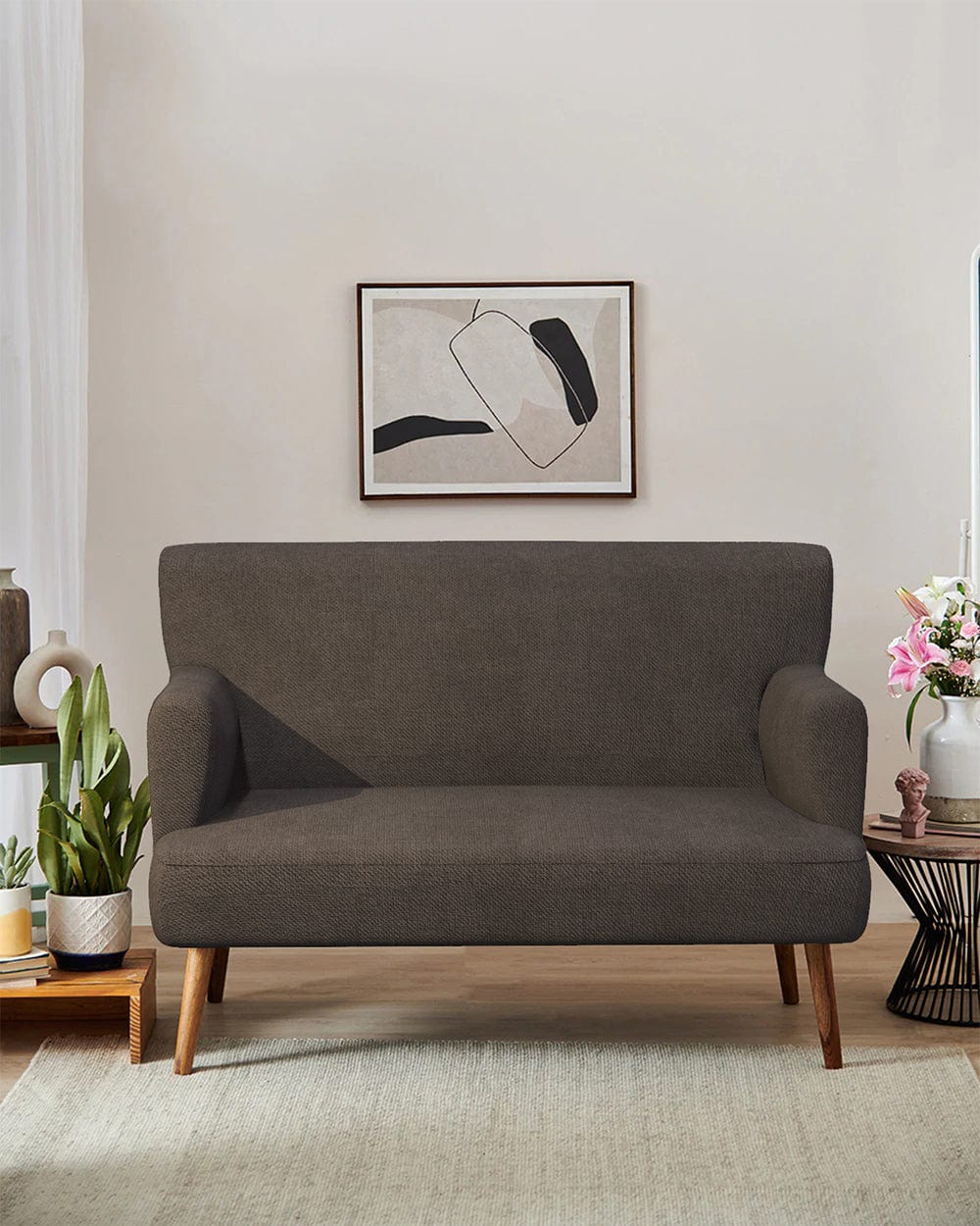 Jodhpur Love Seat - Brown Coal