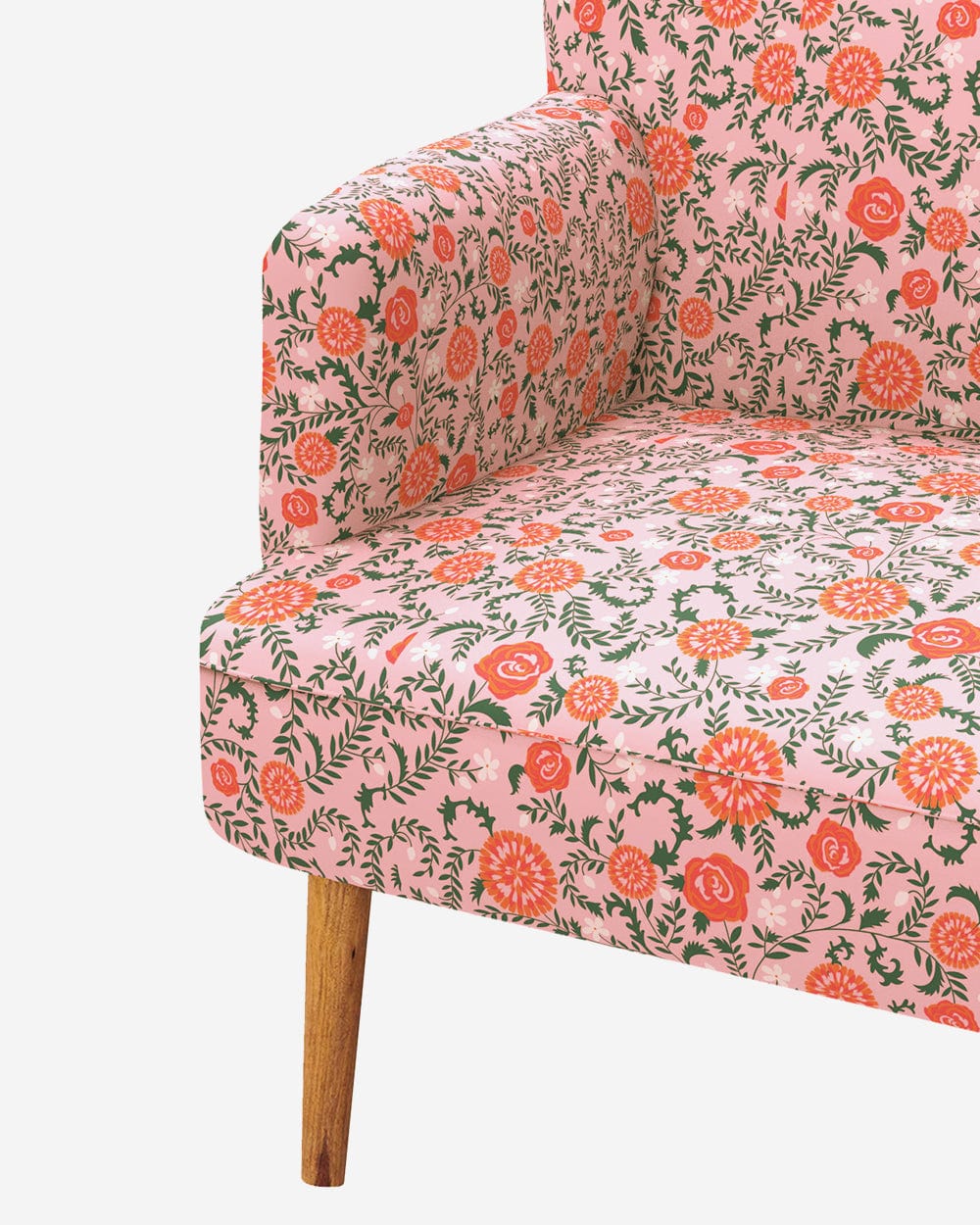 Jodhpur Love Seat - Earthy Florals Peach - Image 5