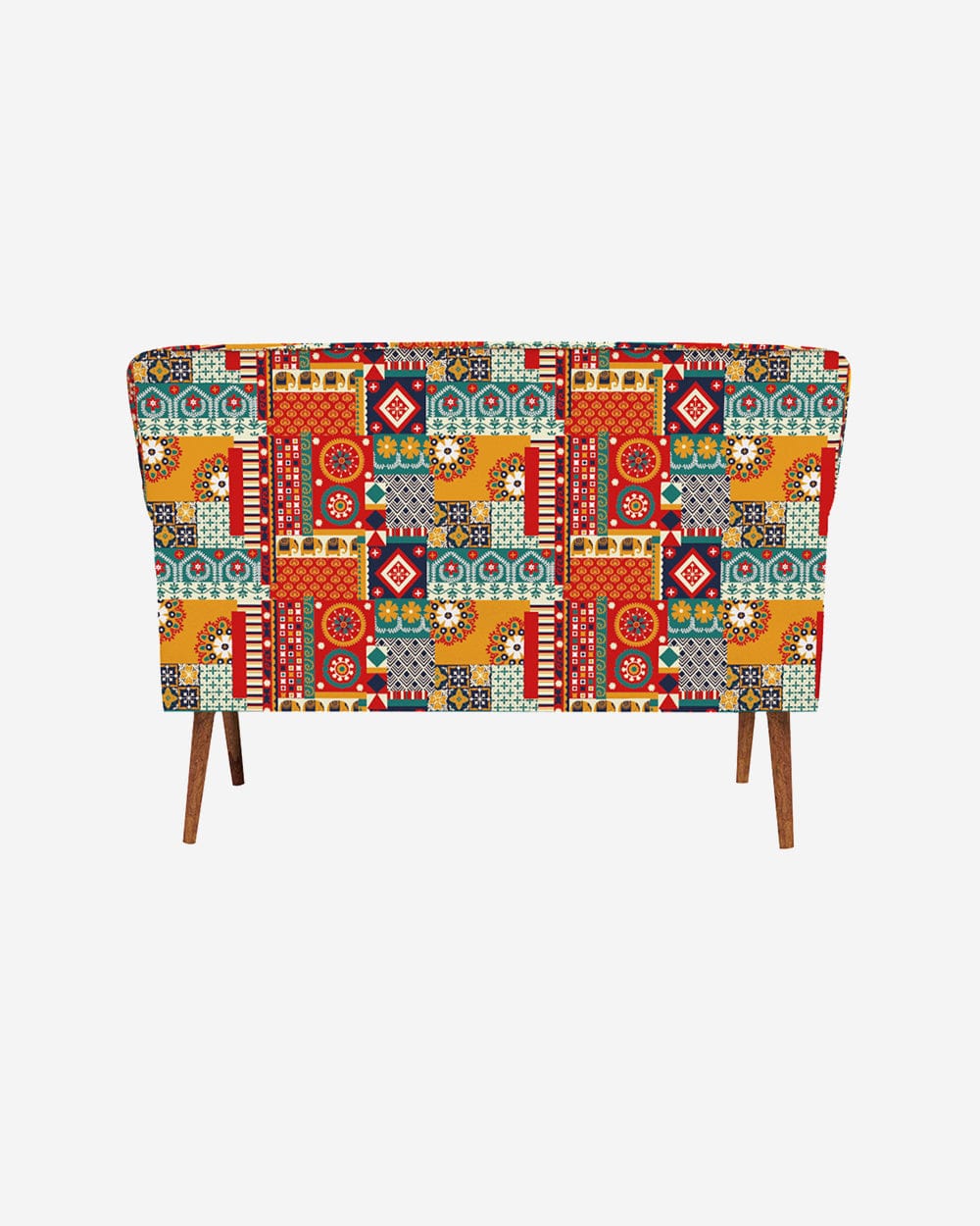 Jodhpur Love Seat - Floral Swirls Red - Image 3