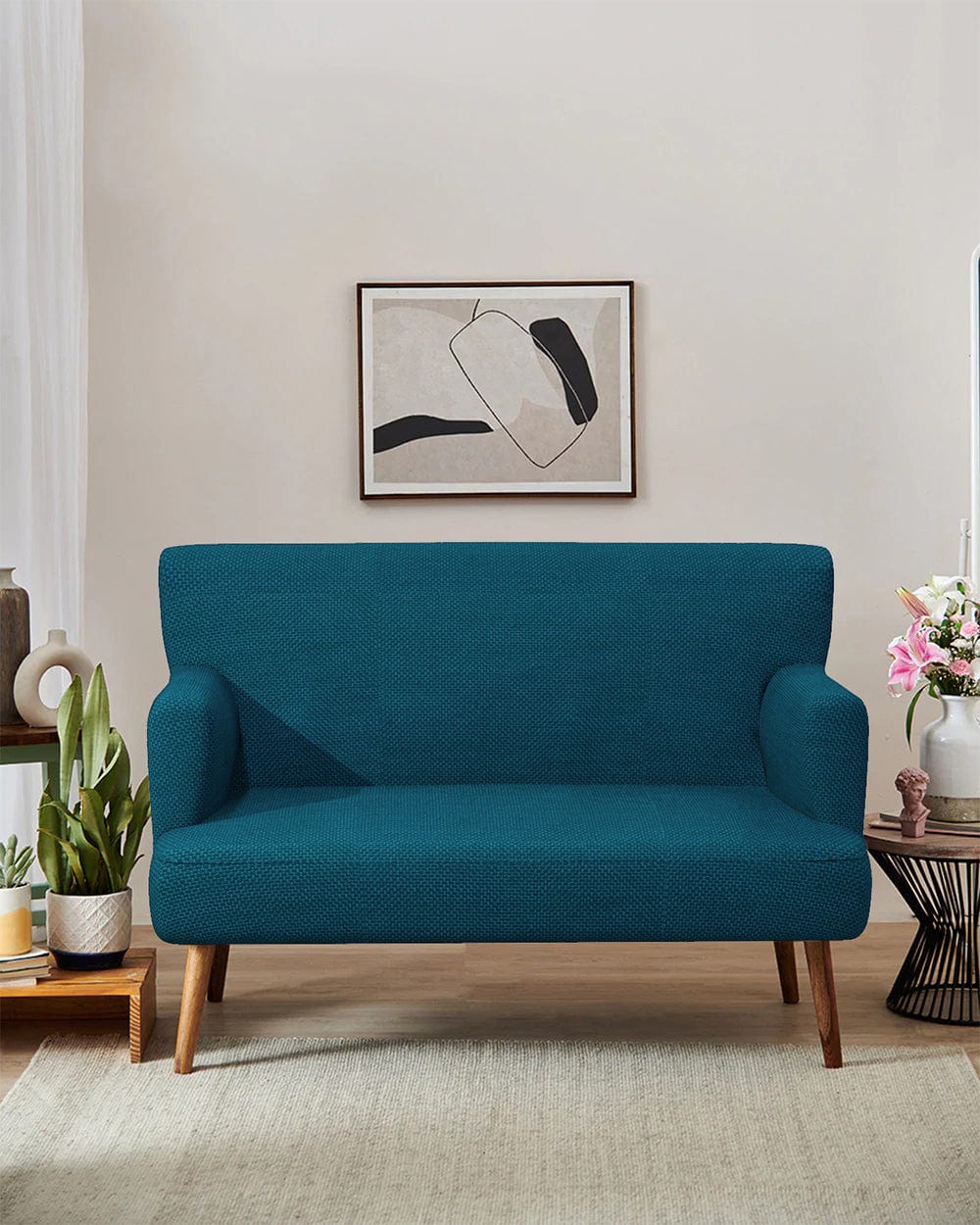 Jodhpur Love Seat - Mediterranian Blue 