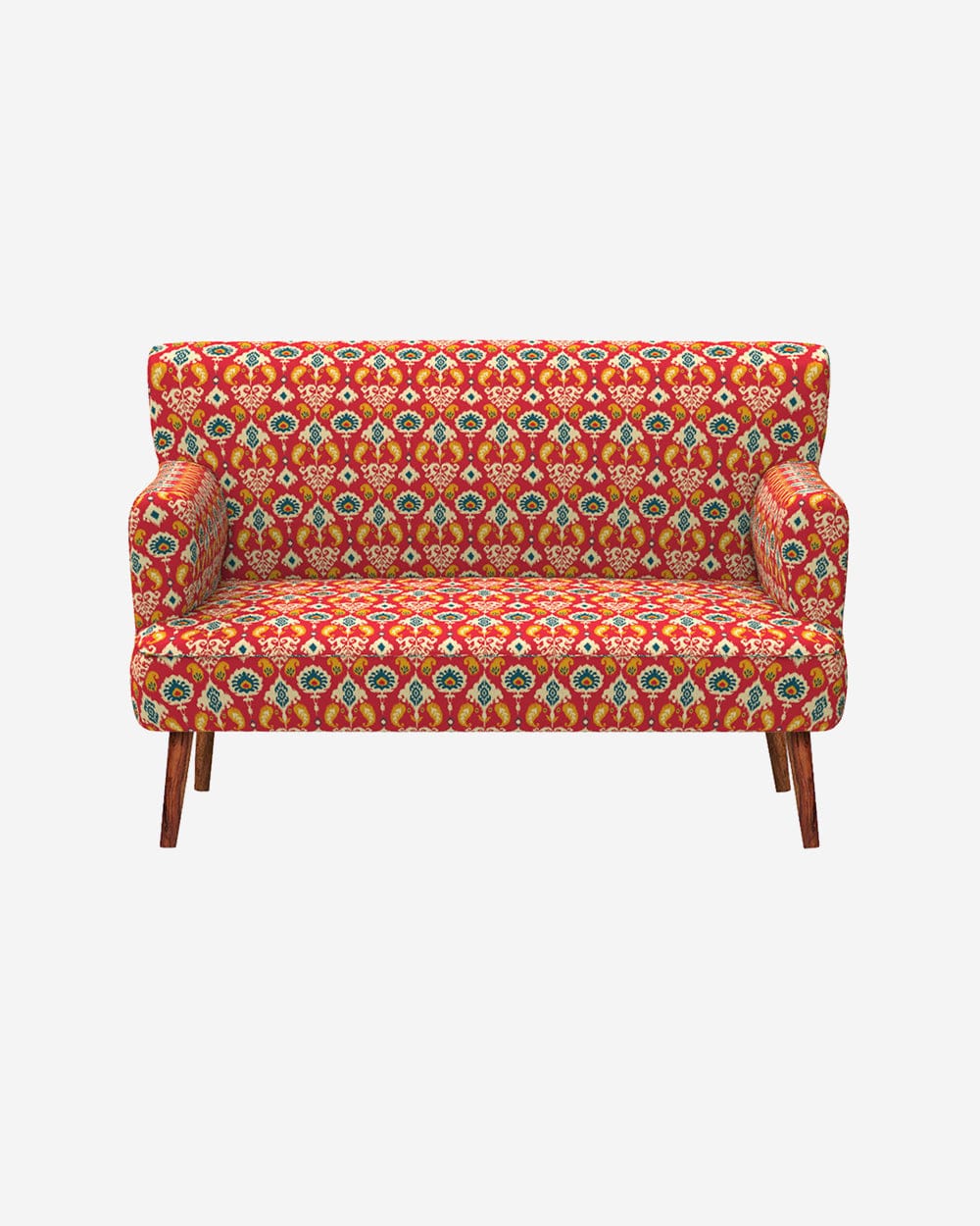 Jodhpur Love Seat - Red Ikkat - Image 2