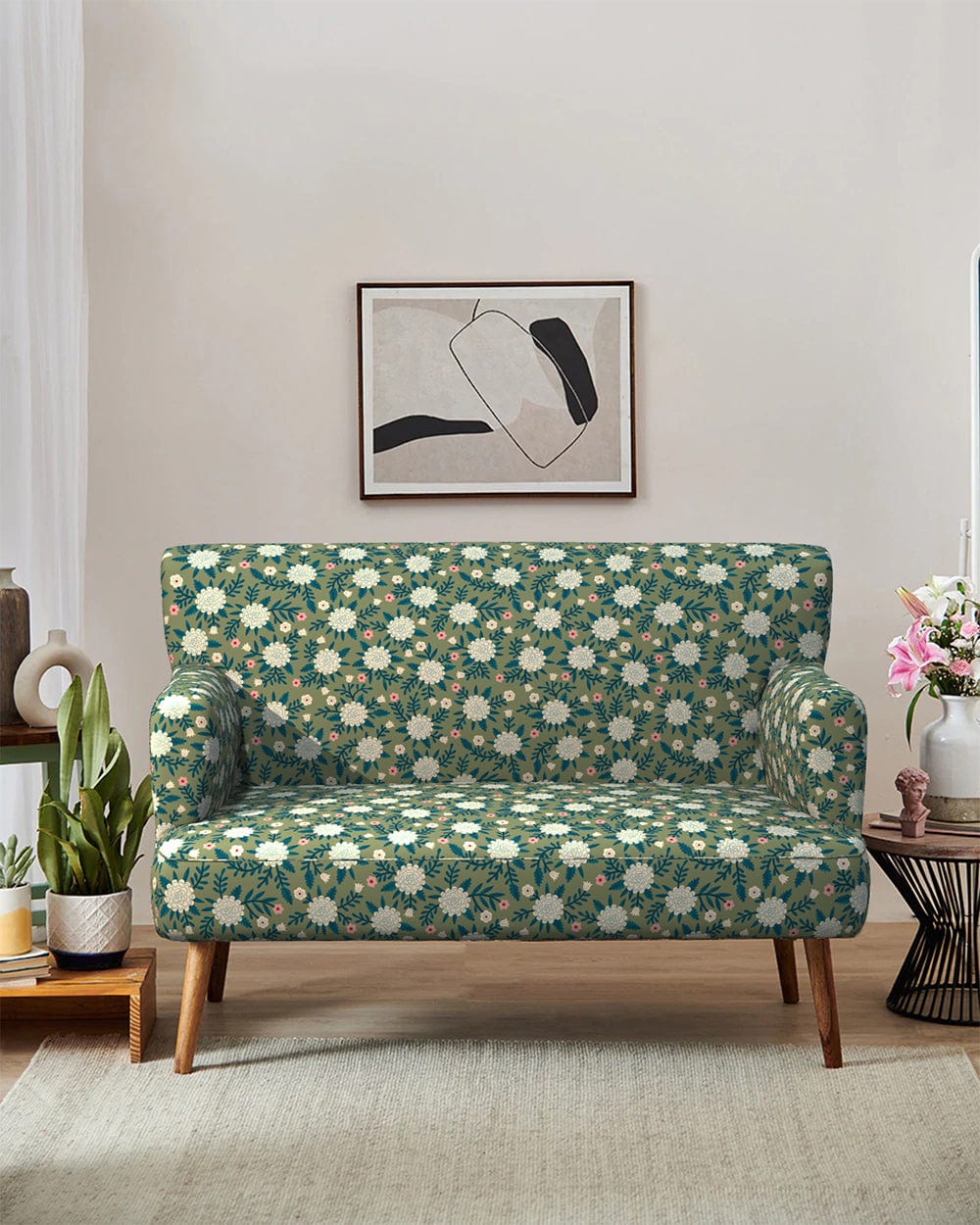 Jodhpur Love Seat - Spring Marigold Green