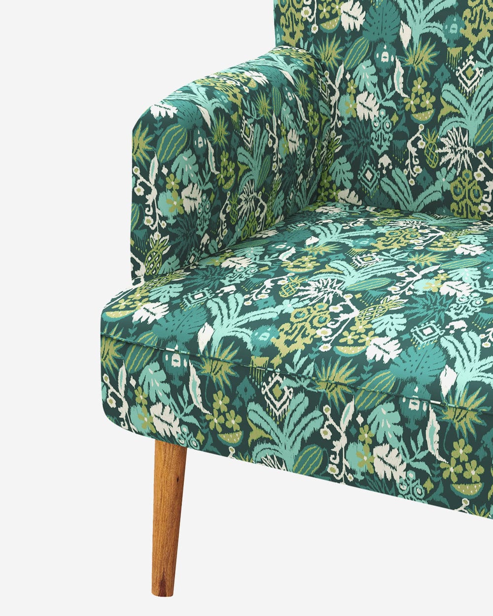 Jodhpur Love Seat - Tropical Ikkat Green - Image 5