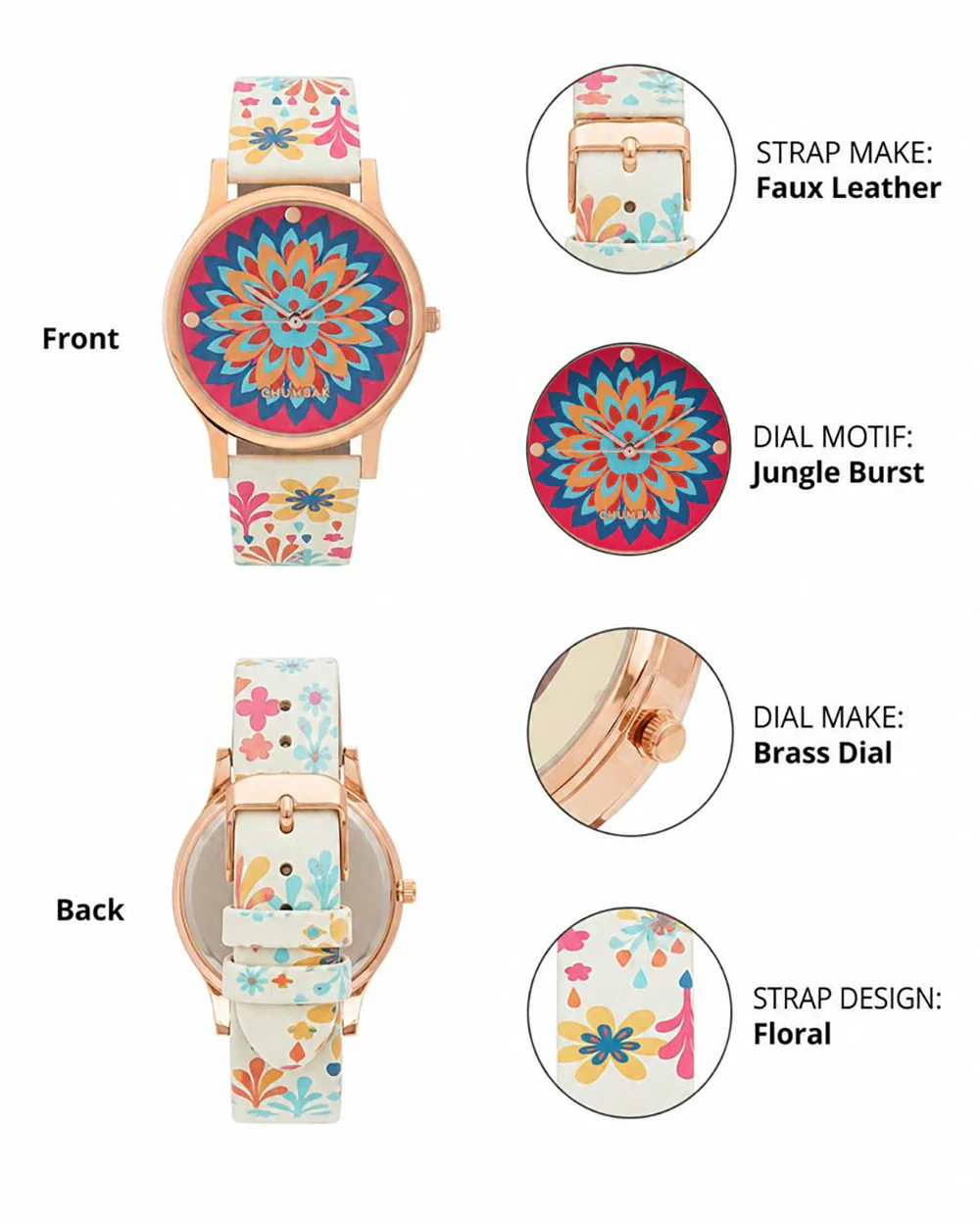TEAL by Chumbak Jungle Burst Wrist Watch - Image 3