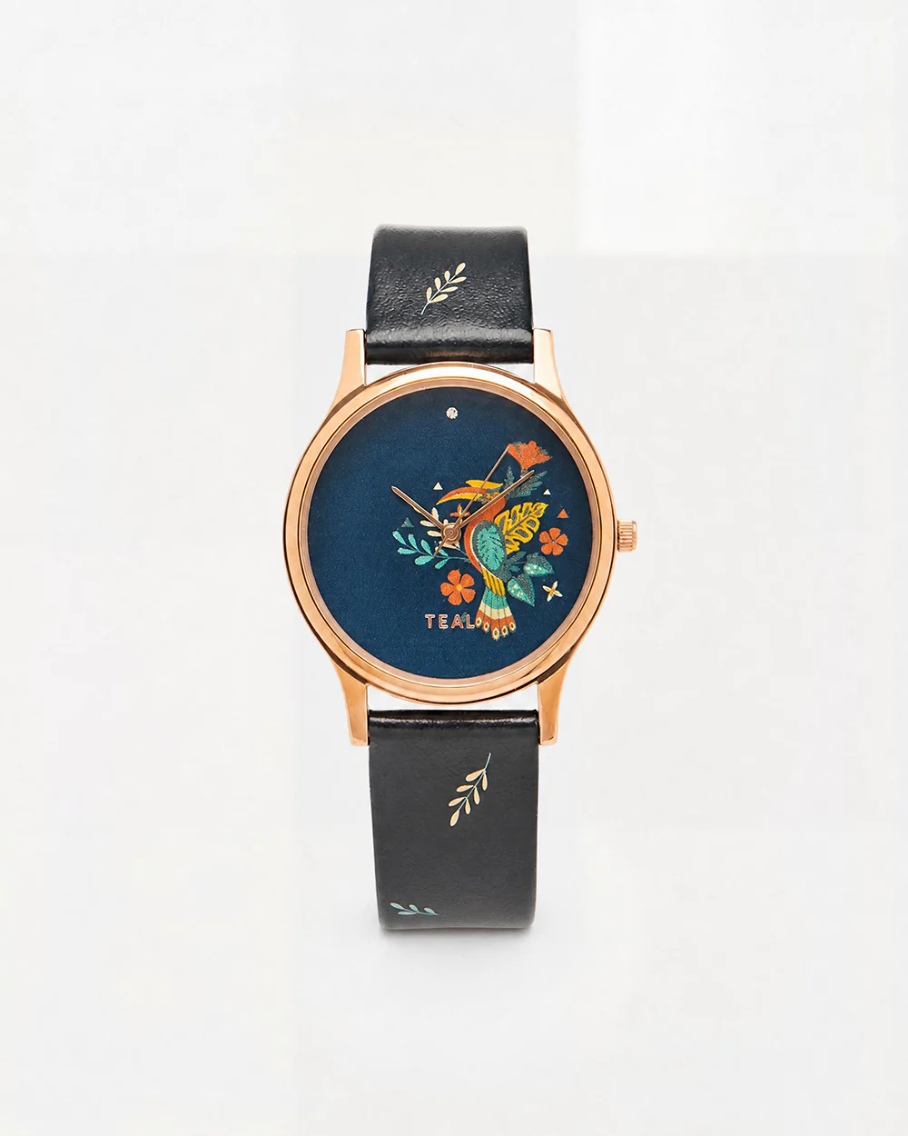 TEAL by Chumbak Tropical Birdie Watch Black - Image 2