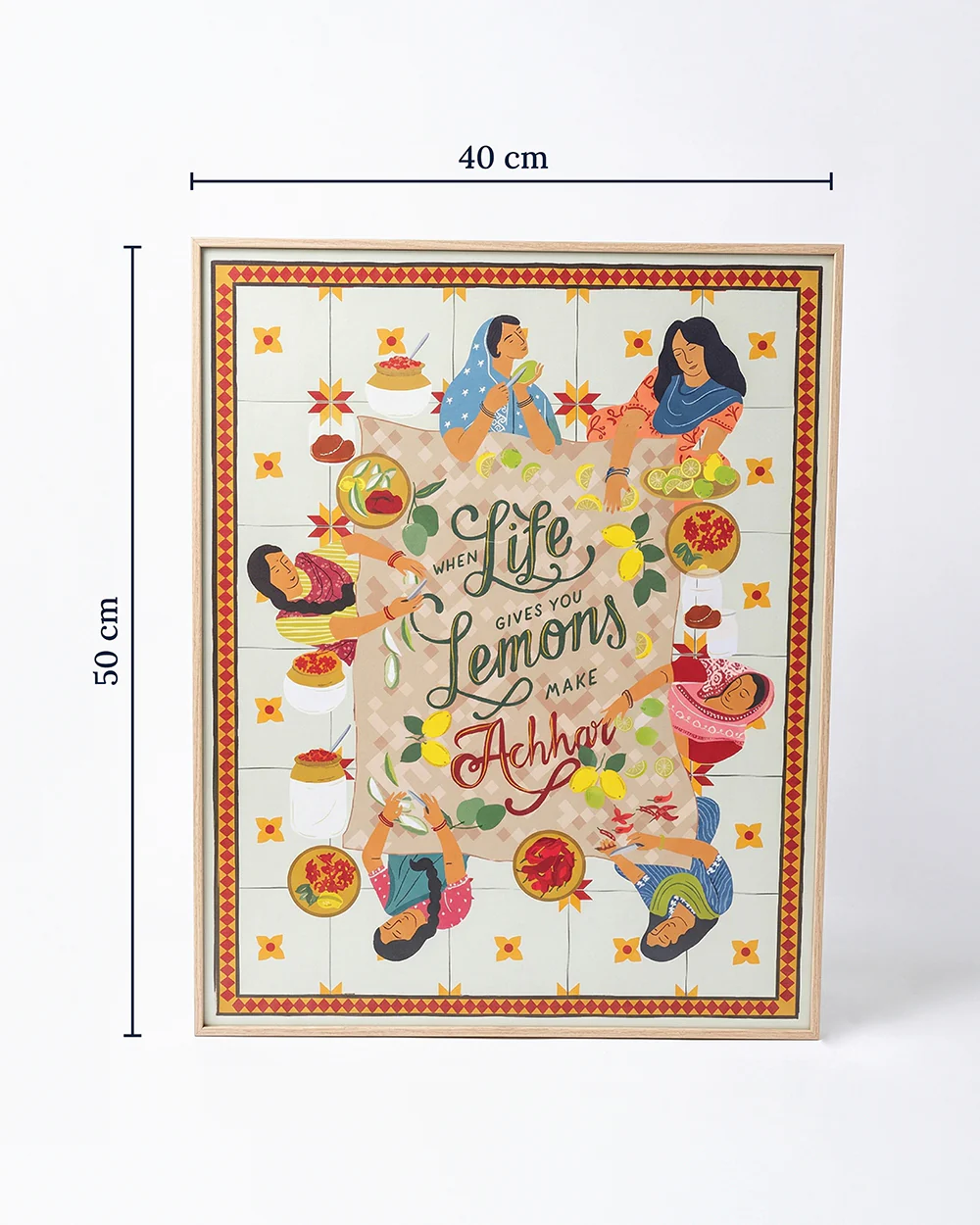 Lemon Pickle Wall Frame, 40x50cm| Citrus Zest - Image 4