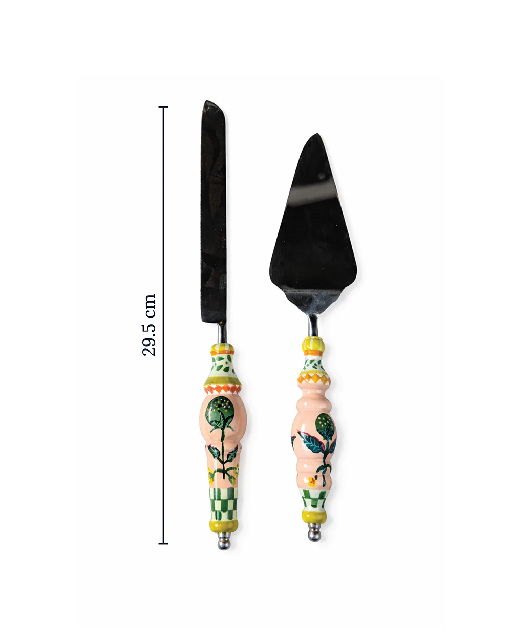 Limonata Cake Server Cutlery  Set, Set of 2 | Citrus Zest - Image 3