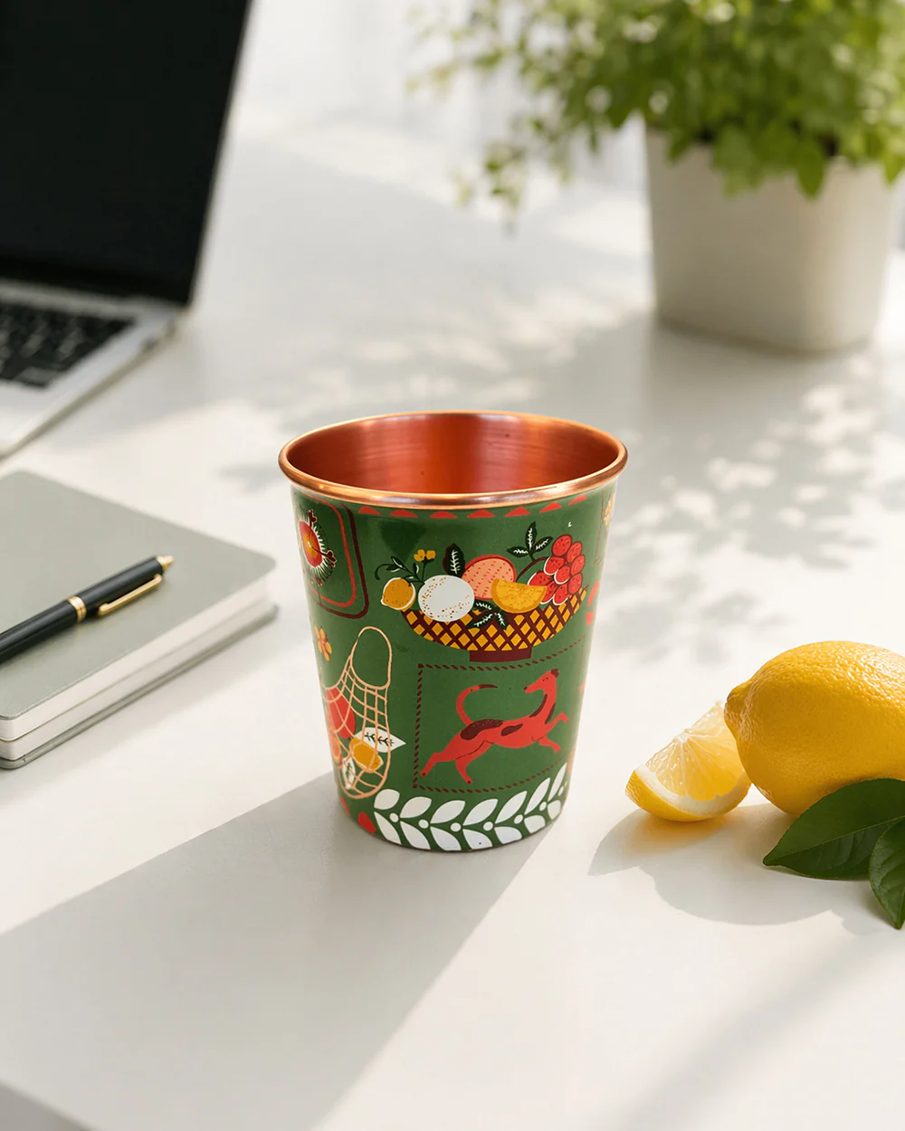 Limonata Copper Tumbler, 250 ml | Citrus Zest - Image 3