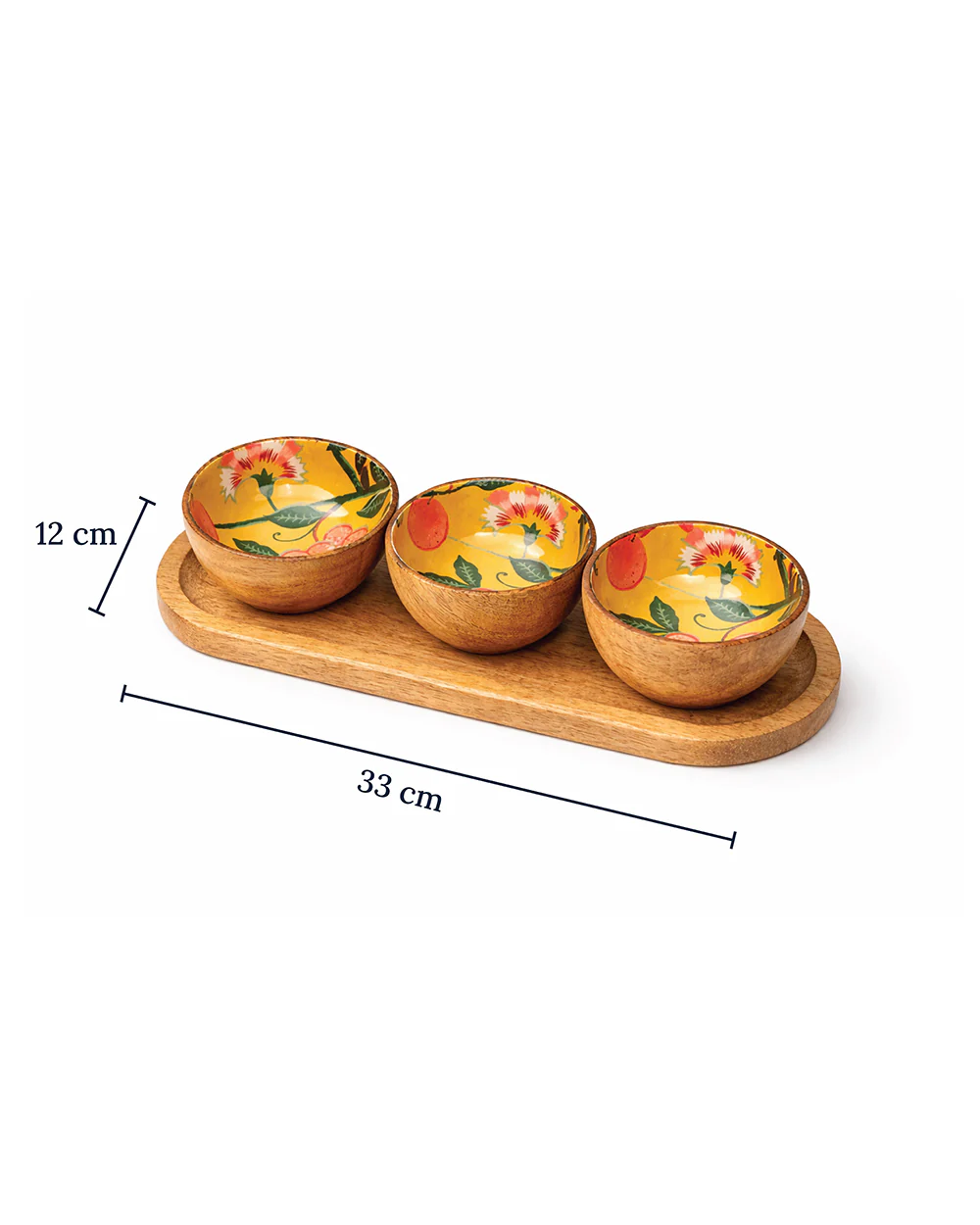 Limonata Trio Wooden Bowl Set | Citrus Zest - Image 4