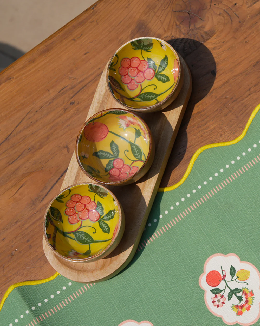 Limonata Trio Wooden Bowl Set | Citrus Zest - Image 7